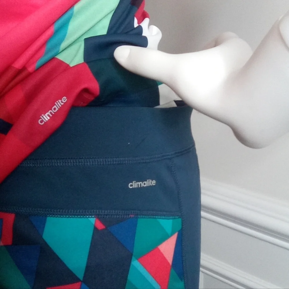 Adidas Girls Multicolor Geometric Adizero Tennis Tank Top